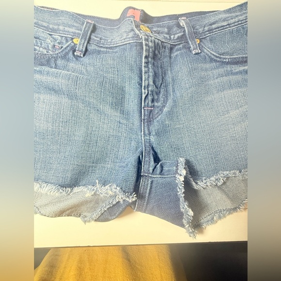 7 For All Mankind Light Blue Jean Shorts - Picture 2 of 9